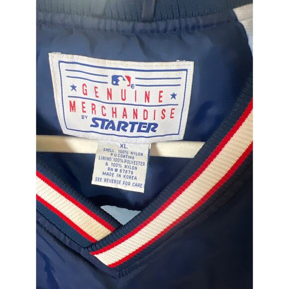 Vintage Starter MLB Cleveland Indians Pullover Jacket Navy XL - Picture 2 of 7
